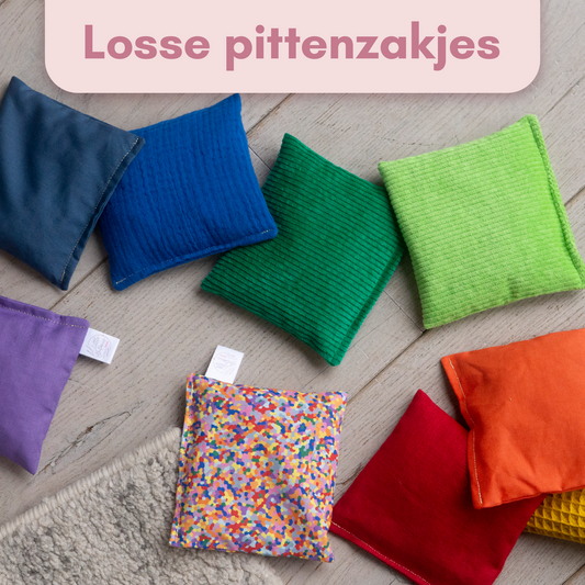 Pittenzakjes per stuk - regenboog / pastel